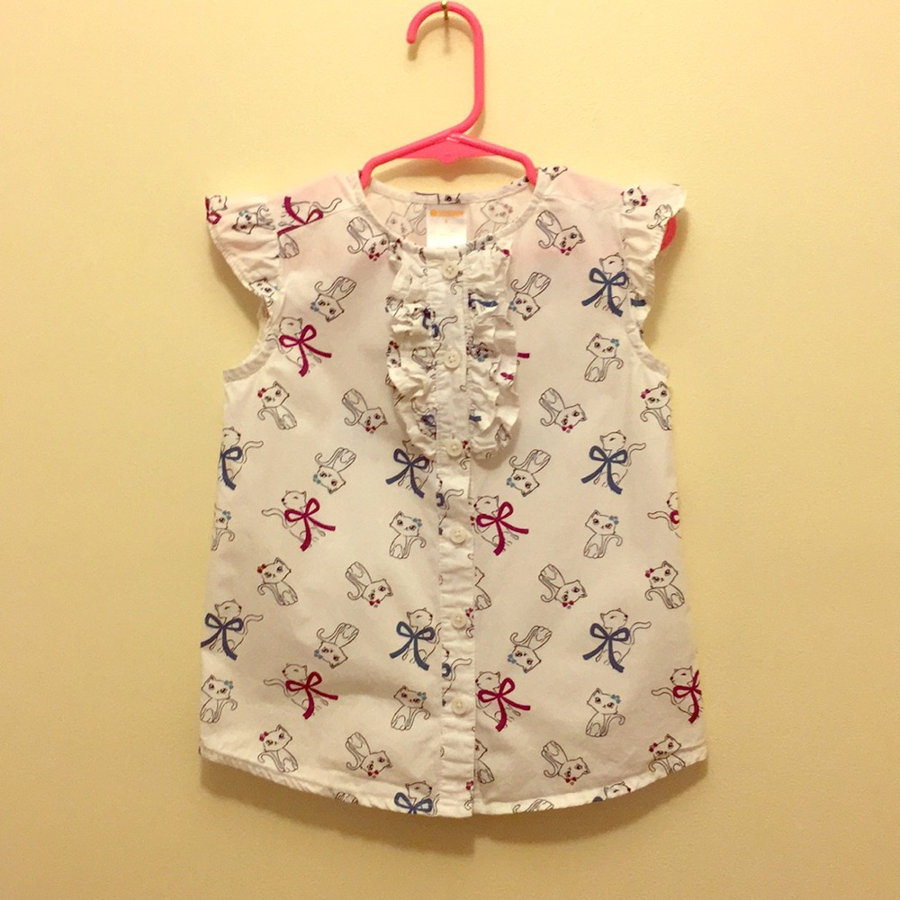 Gymboree ruffle sleeve button down EUC